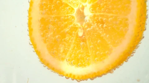 Stock Video Orange Slice Dipped In A Soda Live Wallpaper - Free Live Wallpaper