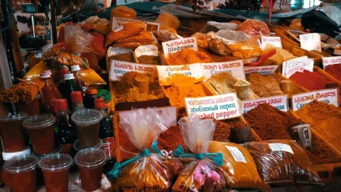 Stock Video Oriental Spices And Seasonings In The Market Live Wallpaper - Free Live Wallpaper