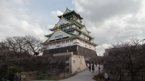 Stock Video Osaka Ancient Samurai Castle Live Wallpaper - Free Live Wallpaper