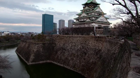 Stock Video Osaka Feudal Castle Time Lapse Live Wallpaper - Free Live Wallpaper