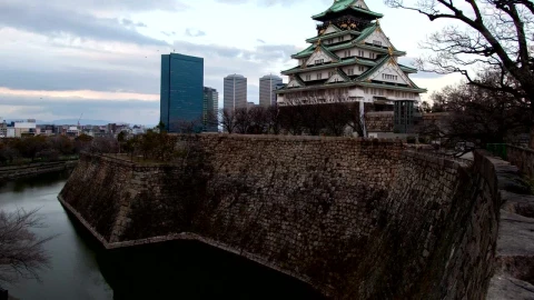 Stock Video Osaka Historic Castle Time Lapse Live Wallpaper - Free Live Wallpaper