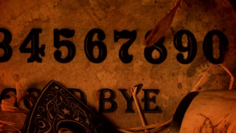 Stock Video Ouija Board Game With A Skull And Candles Live Wallpaper - Free Live Wallpaper