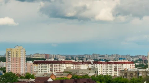 Stock Video Overview Of A City View From A Viewpoint Live Wallpaper - Free Live Wallpaper