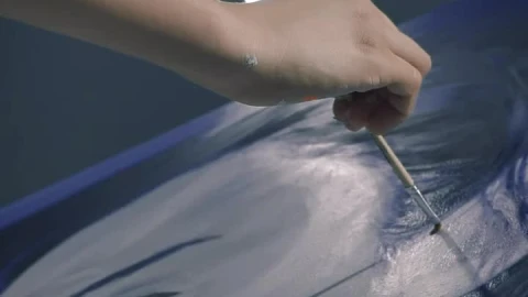 Stock Video Painter Painting An Oil Portrait Live Wallpaper - Free Live Wallpaper