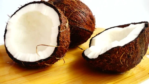Stock Video Pair Of Coconuts Being Wet By Coconut Water Live Wallpaper - Free Live Wallpaper