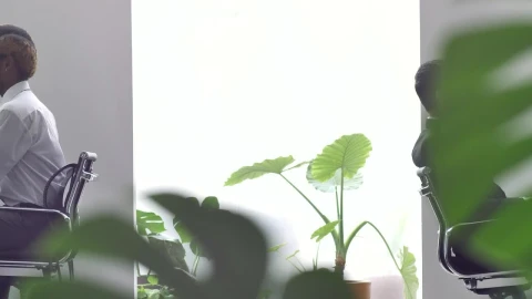 Stock Video Pair Of Happy Office Workers Shake Hands Strongly Live Wallpaper - Free Live Wallpaper