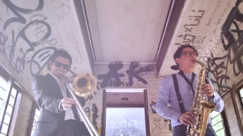 Stock Video Pair Of Jazz Musicians Performing A Song Live Wallpaper - Free Live Wallpaper