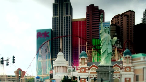 Stock Video Pan Shot In A Las Vegas Avenue Live Wallpaper - Free Live Wallpaper