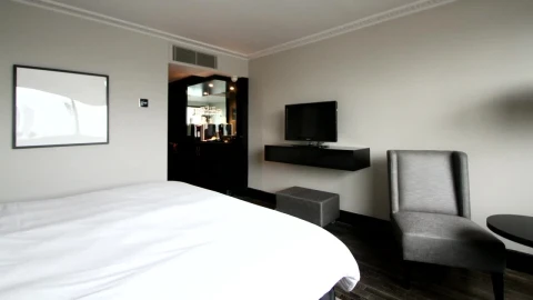 Stock Video Pan Shot Of The Interior Of A Hotel Room Live Wallpaper - Free Live Wallpaper