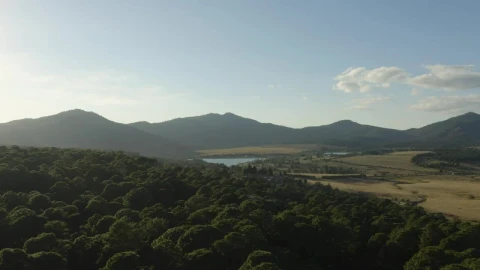 Stock Video Panorama Around A Forest With A Lake A Village And Live Wallpaper - Free Live Wallpaper