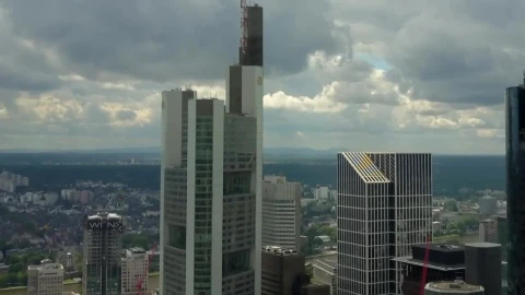 Stock Video Panoramic View With The Top Of Skyscrapers Live Wallpaper - Free Live Wallpaper