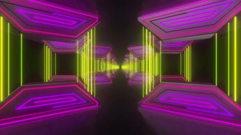 Stock Video Parallel Rows Of Tables With Neon Light Lines Live Wallpaper - Free Live Wallpaper
