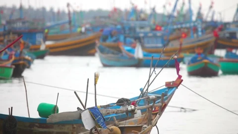 Stock Video Parked Fisher Boats Moving With The Tide Live Wallpaper - Free Live Wallpaper