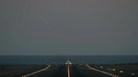 Stock Video Passenger Plane Taking Off At Dusk Live Wallpaper - Free Live Wallpaper