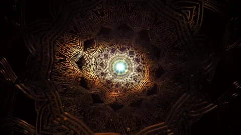 Stock Video Passing Through Elegant D Hindu Style Gold Hoops Live Wallpaper - Free Live Wallpaper