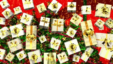 Stock Video Path Of Christmas Trees Covered By Gifts In D Live Wallpaper - Free Live Wallpaper