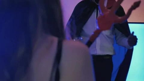 Stock Video People Dancing And Drinking At A Halloween Party Live Wallpaper - Free Live Wallpaper