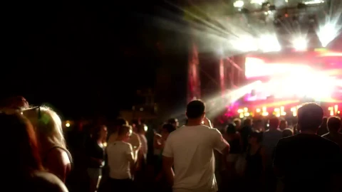 Stock Video People Dancing At A Music Festival Live Wallpaper - Free Live Wallpaper