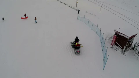 Stock Video People Enjoying A Day At A Ski Resort Live Wallpaper - Free Live Wallpaper