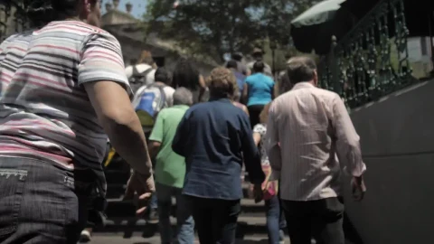 Stock Video People Getting Out Of The Subway Station Live Wallpaper - Free Live Wallpaper