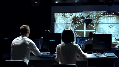Stock Video People On A Space Mission Control Celebrating Live Wallpaper - Free Live Wallpaper
