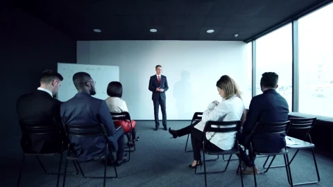 Stock Video People Walk Away From Business Talk Live Wallpaper - Free Live Wallpaper
