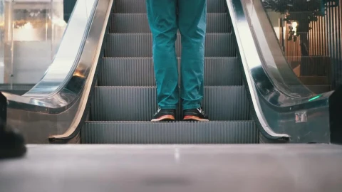 Stock Video People Walking Into The Escalator In The Mall Live Wallpaper - Free Live Wallpaper