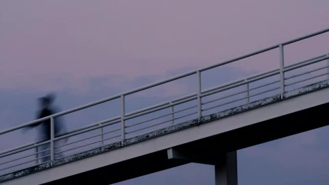 Stock Video People Walking On A Footbridge Timelapse Live Wallpaper - Free Live Wallpaper