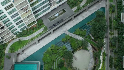 Stock Video People Walking Outside Luxury Apartments Live Wallpaper - Free Live Wallpaper