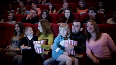 Stock Video People Watching A Movie At The Cinema Live Wallpaper - Free Live Wallpaper