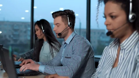 Stock Video People Working In A Call Center Live Wallpaper - Free Live Wallpaper