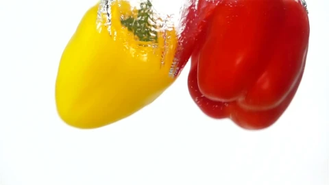 Stock Video Peppers Falling Through Water Live Wallpaper - Free Live Wallpaper