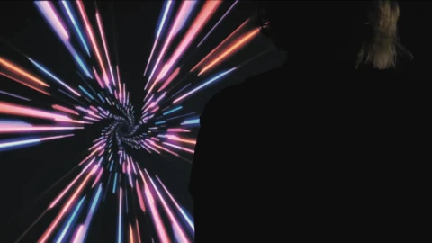 Stock Video Person In The Dark Observing A Lights Image Live Wallpaper - Free Live Wallpaper