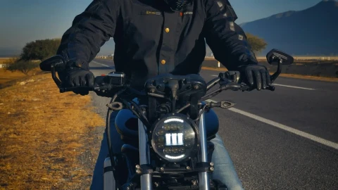 Stock Video Person On A Motorcycle Parked On The Side Of A Live Wallpaper - Free Live Wallpaper