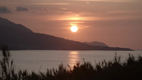 Video Stock Red Sunset Sun On A Coast Live Wallpaper Free - Free Live Wallpaper