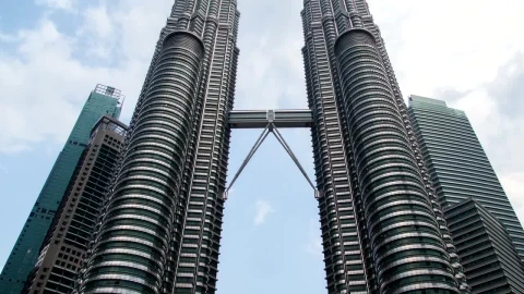 Video Stock Petronas Twin Towers In Daylight Live Wallpaper Free - Free Live Wallpaper