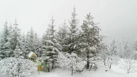 Video Stock Playground In Winter While Is Snowing Live Wallpaper Free - Free Live Wallpaper