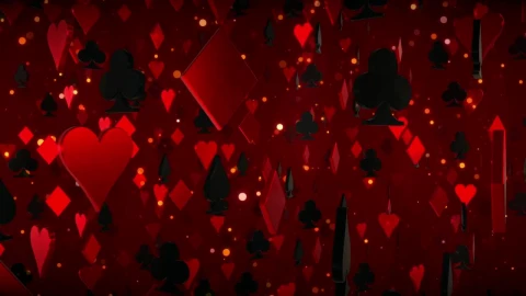 Video Stock Poker Figures Floating On A Red Background Live Wallpaper Free - Free Live Wallpaper