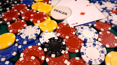 Video Stock Poker Hand Of  Aces At A Poker Table Live Wallpaper Free - Free Live Wallpaper
