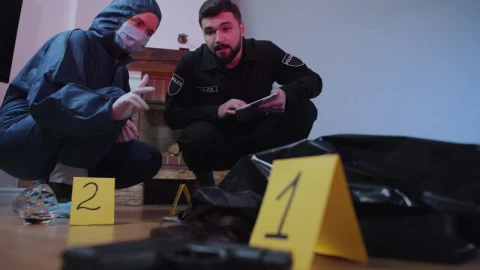 Video Stock Police And Medical Examiner Analyzing A Crime Scene Live Wallpaper Free - Free Live Wallpaper