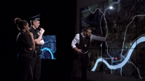 Video Stock Police Officers Watching An Alert On A Map Live Wallpaper Free - Free Live Wallpaper