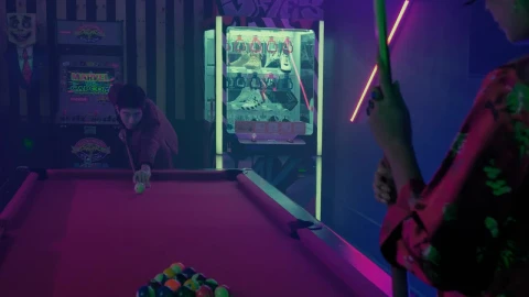 Video Stock Pool Game Between Two Elegant People 41898Live Wallpaper Free - Free Live Wallpaper