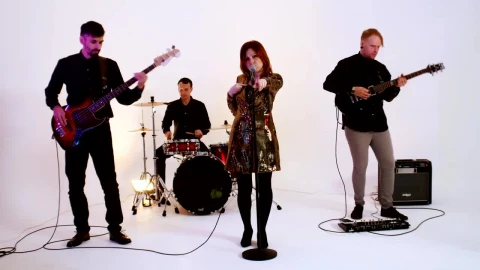 Video Stock Pop Band Performing At A Photo Studio Live Wallpaper Free - Free Live Wallpaper