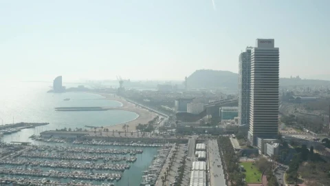 Video Stock Port Of Boats And Yachts On The Coast Of Barcelona Live Wallpaper Free - Free Live Wallpaper