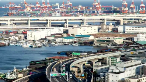 Video Stock Port With Boats Ships Buildings And Containers Live Wallpaper Free - Free Live Wallpaper
