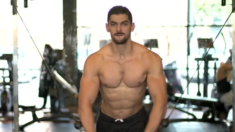 Video Stock Portrait Of A Man Exercising Hard Live Wallpaper Free - Free Live Wallpaper
