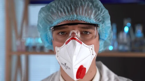 Video Stock Portrait Of A Man With Virus Protection Live Wallpaper Free - Free Live Wallpaper