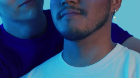 Video Stock Portrait Of Lgbt Couple Of Men Embracing Live Wallpaper Free - Free Live Wallpaper