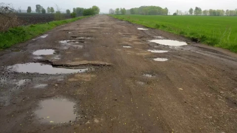Video Stock Potholes In A Rural Road Live Wallpaper Free - Free Live Wallpaper