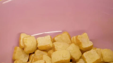 Video Stock Pouring Milk Into A Pink Bowl With Cereal Live Wallpaper Free - Free Live Wallpaper